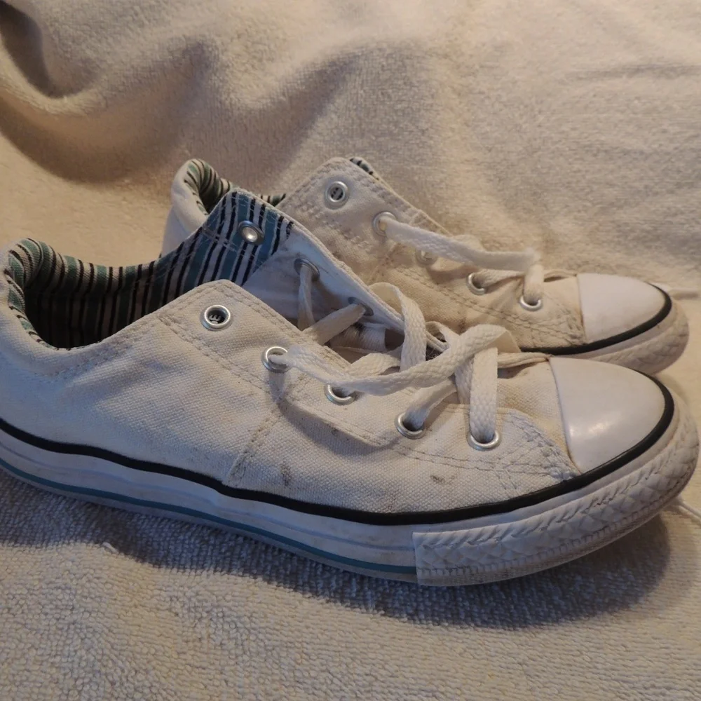 White Converse size 2